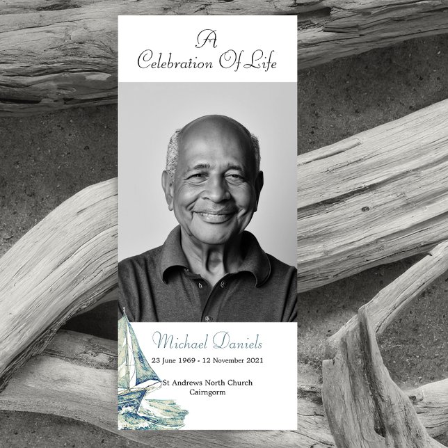 Tarjeta Fotográfica Blue Yacht Celebration Of Life (Subido por el creador)