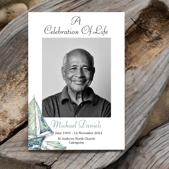 Tarjeta Fotográfica Blue Yacht Celebration Of Life (Subido por el creador)