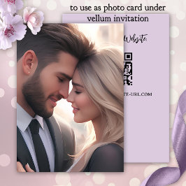 Tarjeta fotográfica boda con código QR