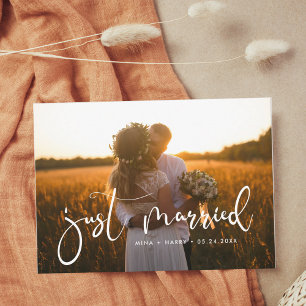 Tarjeta fotográfica boda elegante y romántica casa