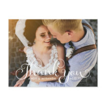 Tarjeta fotográfica boda postal elegante tarjeta ú