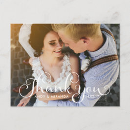 Tarjeta fotográfica boda postal elegante tarjeta ú