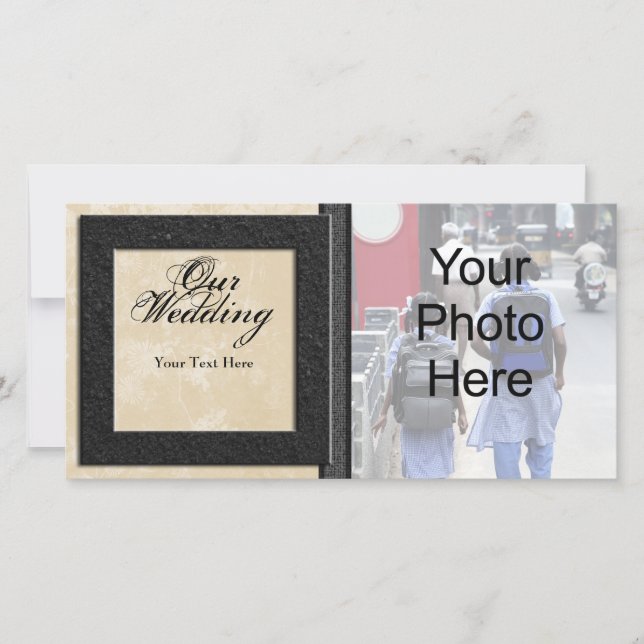 Tarjeta fotográfica boda, tarjeta fotográfica clás (Anverso)