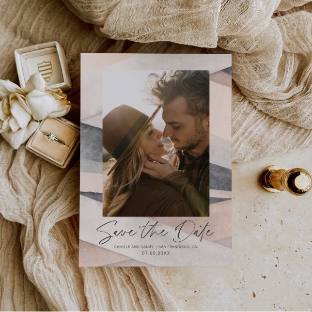 Tarjeta fotográfica Boho Save to Date (Subido por el creador)