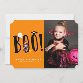 Tarjeta fotográfica Boo & Friends Halloween