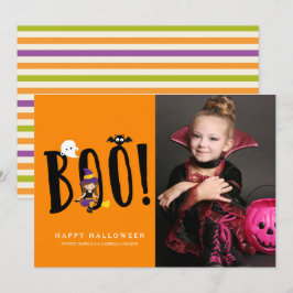 Tarjeta fotográfica Boo & Friends Halloween