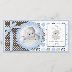 Tarjeta fotográfica Boy Teddy Bear