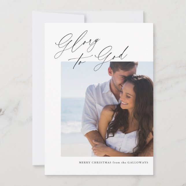 Tarjeta fotográfica caligráfica para Navidades cri (Anverso)