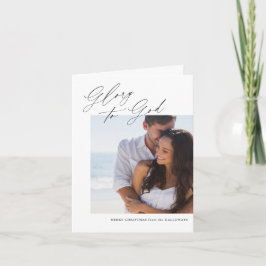 Tarjeta fotográfica Calligraphy para Navidades cri