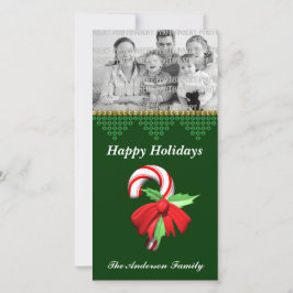 Tarjeta fotográfica Candy Cane Christmas