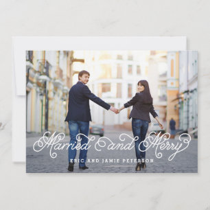 Tarjeta fotográfica casada y navideña