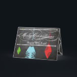 Tarjeta fotográfica Chalkboard Merry Christmas<br><div class="desc">Tarjeta fotográfica navideña de tipografía de Chalkboard Tarjeta fotográfica de Navidad</div>