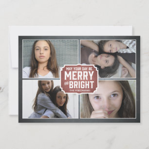 Tarjeta fotográfica Chalkboard Red Fraude