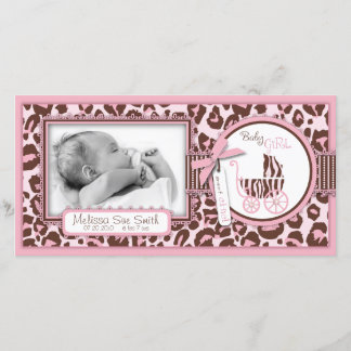 Tarjeta fotográfica Cheetah Chica Rosa