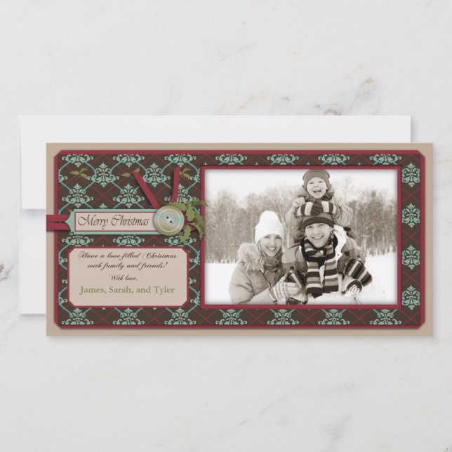 Tarjeta fotográfica clásica de navidades (Anverso)