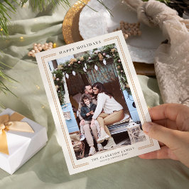 Tarjeta fotográfica clásica de vacaciones