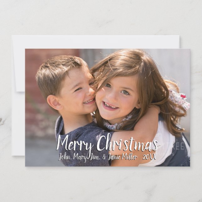 Tarjeta fotográfica completa de Feliz Navidad (Anverso)