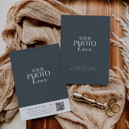 Tarjeta fotográfica con código QR para invitacione