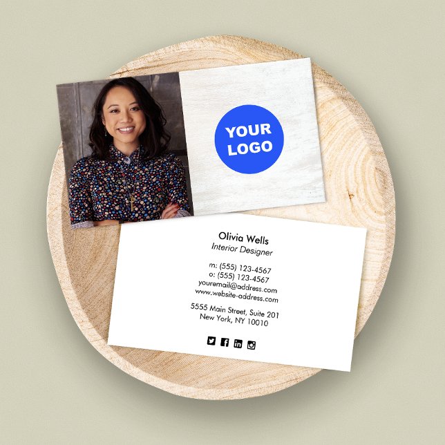 Tarjeta fotográfica con logotipo de Wood blanca (Subido por el creador)