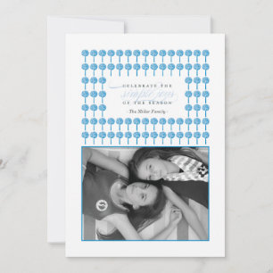 Tarjeta fotográfica con marco de Peppermint Peacoc