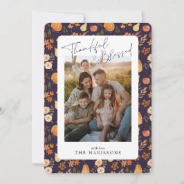 Tarjeta fotográfica con motivos de otoño con motiv