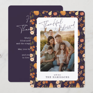 Tarjeta fotográfica con motivos de otoño con motiv