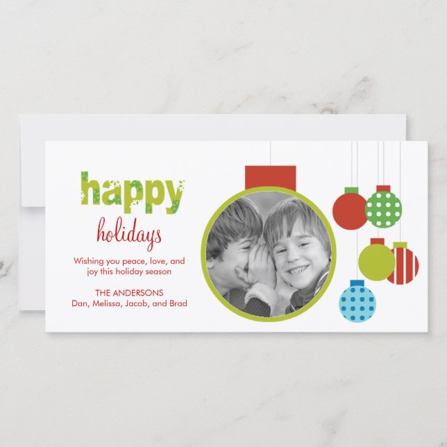 Tarjeta fotográfica con nombre de ornamento enmarc (Anverso)