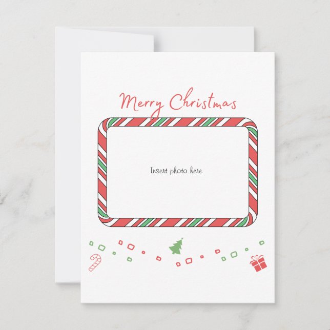 Tarjeta fotográfica con tarjeta de Navidades de du (Anverso)
