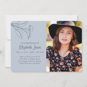 Tarjeta fotográfica conmemorativa de Lily minimali