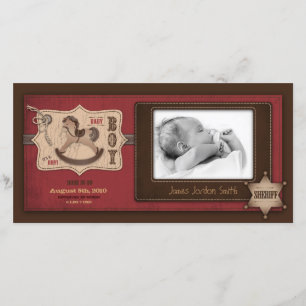 Tarjeta fotográfica Cowboy Baby