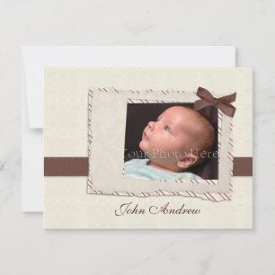 Tarjeta fotográfica Cream Brown Baby