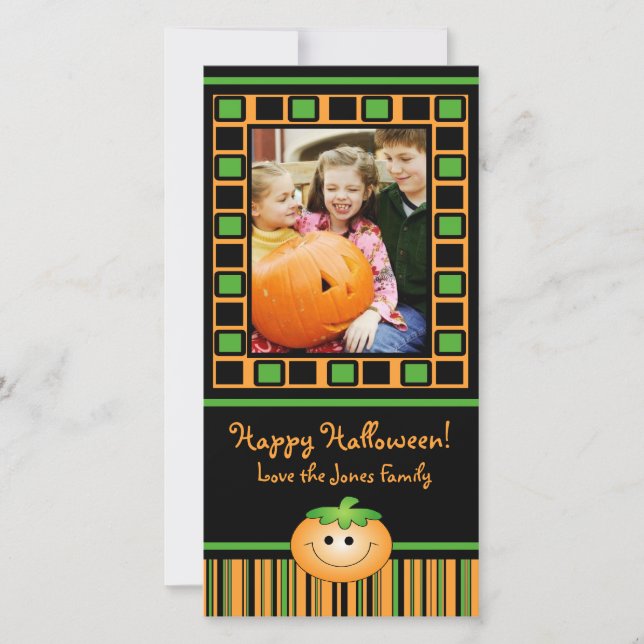 Tarjeta fotográfica Cumpkin Halloween (Anverso)