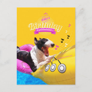 Tarjeta fotográfica "Cumpleaños Feliz" de Bull Ter