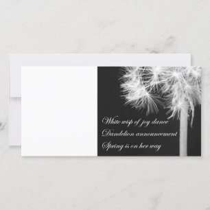 Tarjeta fotográfica Dandelion Haiku
