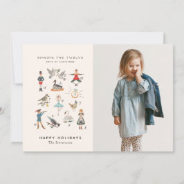 Tarjeta fotográfica de 12 días de Navidad