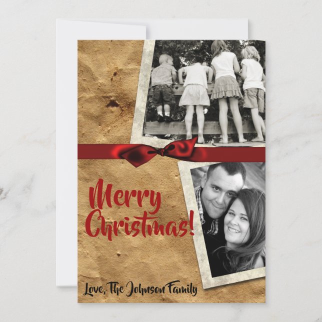 Tarjeta fotográfica de 5 x 7 Navidades XMAS de pap (Anverso)