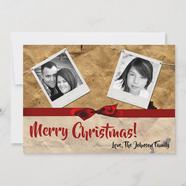 Tarjeta fotográfica de 5 x 7 Navidades XMAS de pap (Anverso)