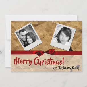 Tarjeta fotográfica de 5 x 7 Navidades XMAS de pap