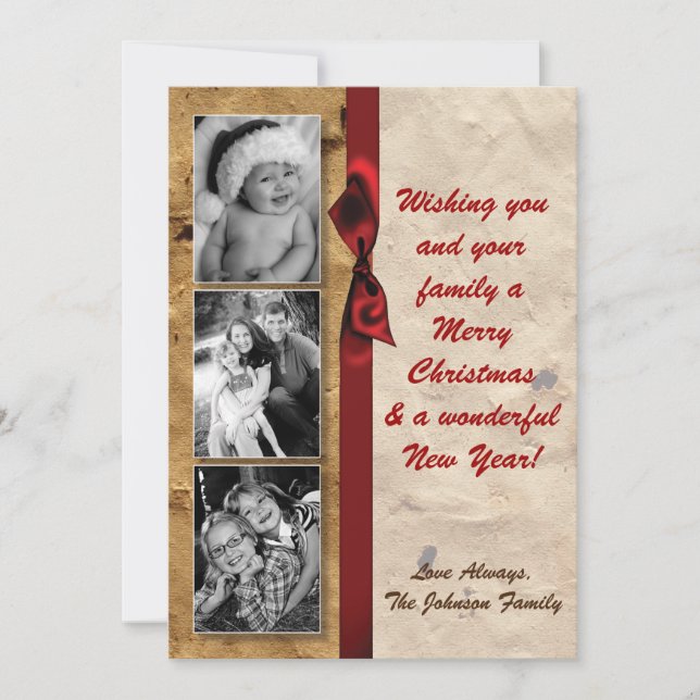 Tarjeta fotográfica de 5 x 7 Navidades XMAS de pap (Anverso)