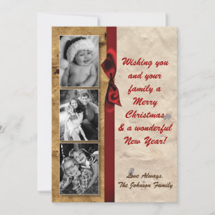 Tarjeta fotográfica de 5 x 7 Navidades XMAS de pap