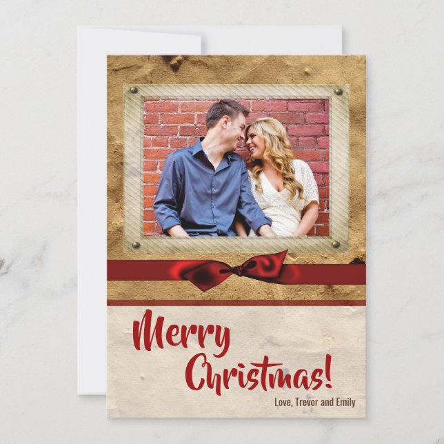 Tarjeta fotográfica de 5 x 7 Navidades XMAS de pap (Anverso)