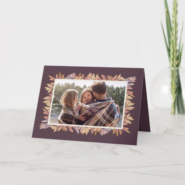 Tarjeta fotográfica de Acción de Gracias (Anverso)