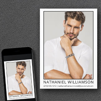 Tarjeta fotográfica de actor modelo moderno Pro