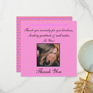 Tarjeta fotográfica de agradecimiento