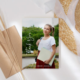 Tarjeta fotográfica de agradecimiento