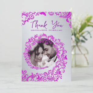 Tarjeta fotográfica de agradecimiento a la boda de