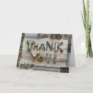 Tarjeta fotográfica de agradecimiento a la constru