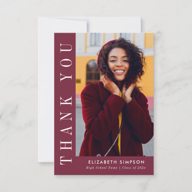 Tarjeta fotográfica de agradecimiento a la graduac (Anverso)