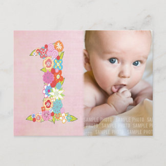 Tarjeta fotográfica de agradecimiento a la niña be