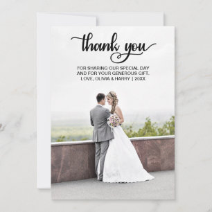Tarjeta fotográfica de agradecimiento a los Bodas 